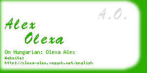 alex olexa business card